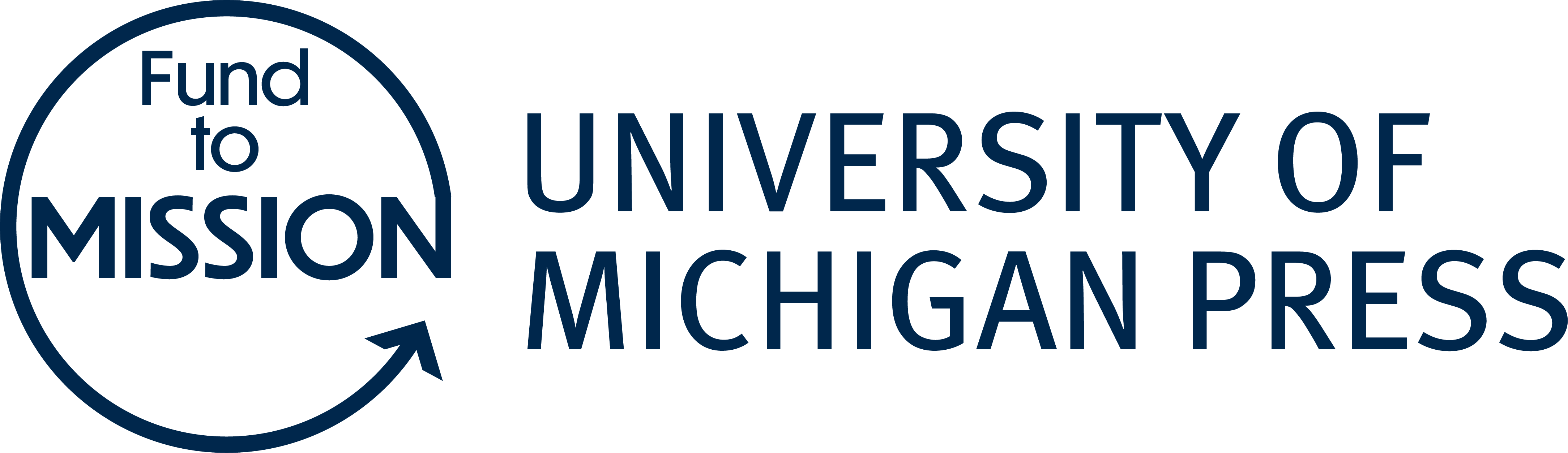 Fund to Mission logo with words University of Michigan Press