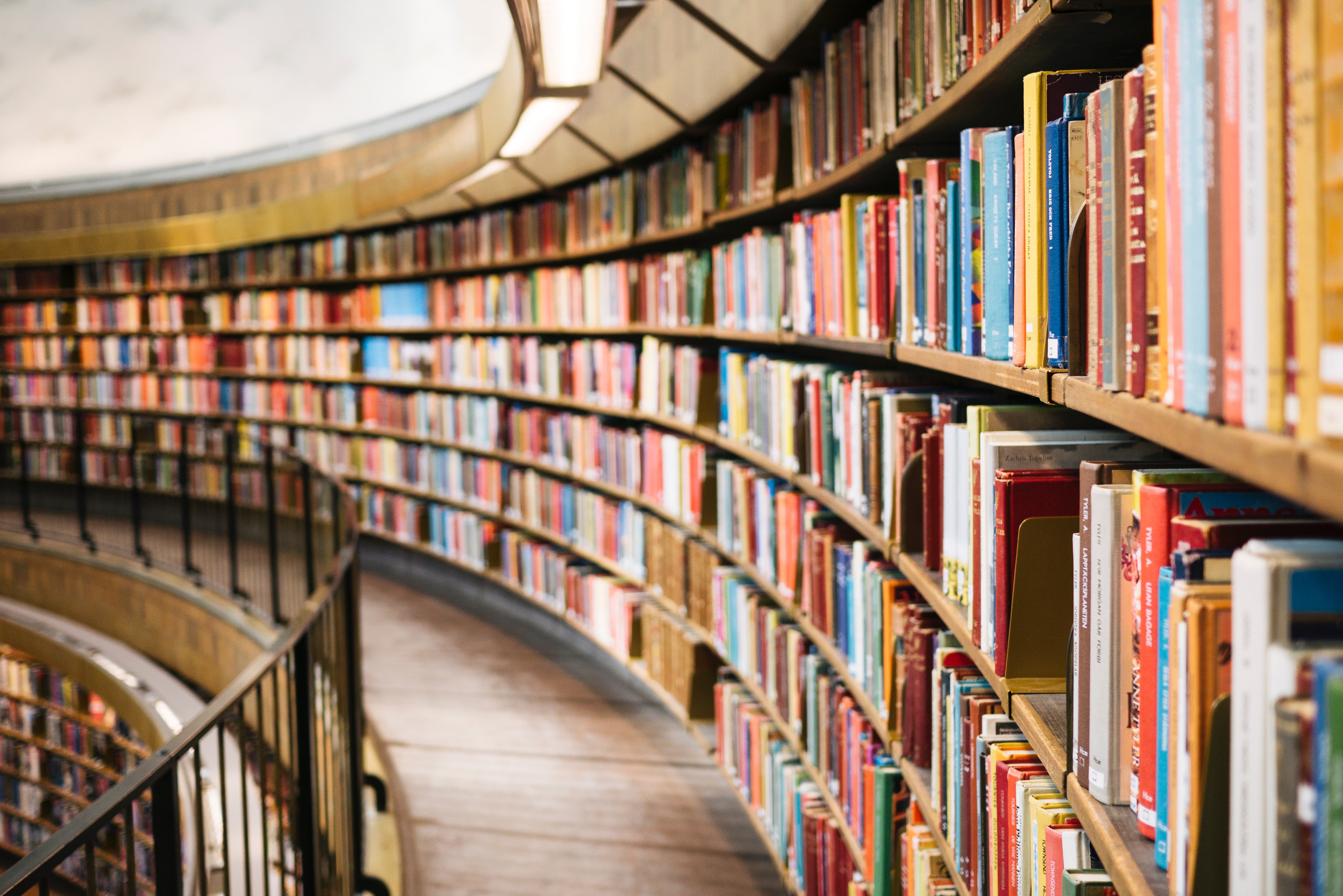 A photo of conclave library shelves 